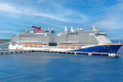 Old Modern Handicrafts American Carnival Jubilee (Excel-Class) Cruise Ship 30 Inches Model (30L x 6W x 6H) – Handmade Nautical Décor Gift