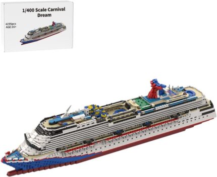 Large Cruise Ship Building Blocks, 1/400 Scale Carnival Dream Vessel Model Building Bricks, Ideal Gift for Adult (4235PCS)